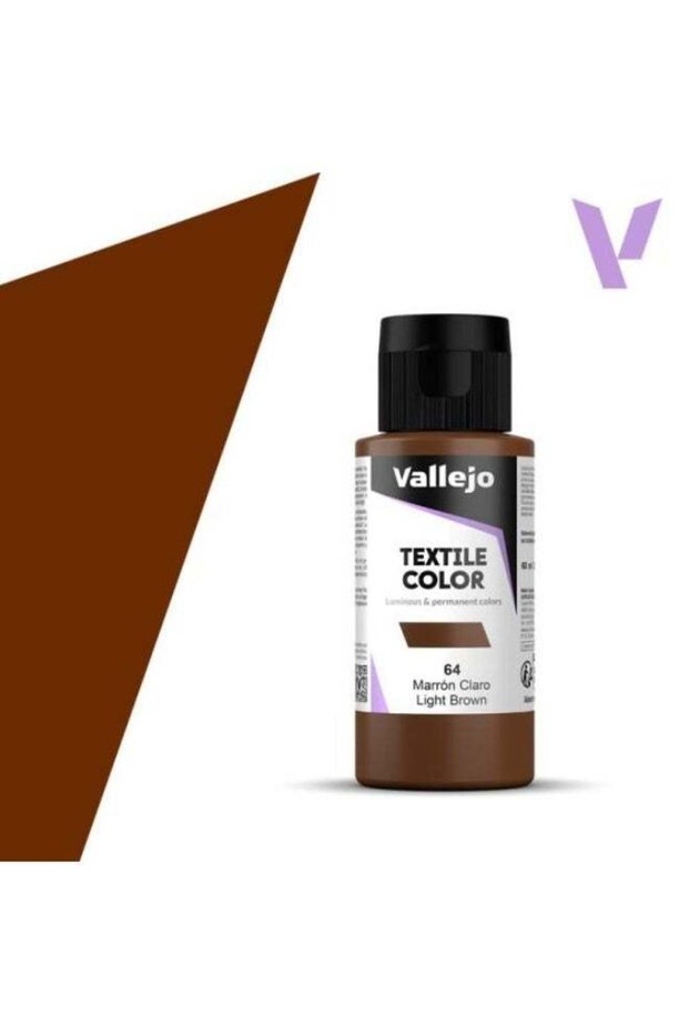 Textile Fabric Paint Marron Claro 64 – 60ml Bottle Matte Washable Finish