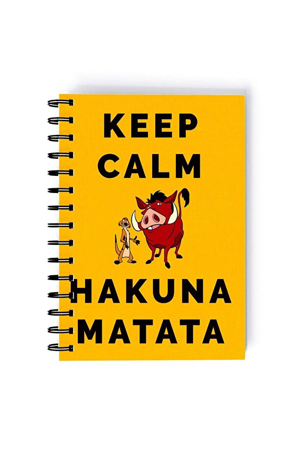 Timon And Pumba Printed Spiral A4 Notebook Red/Beige/Blue