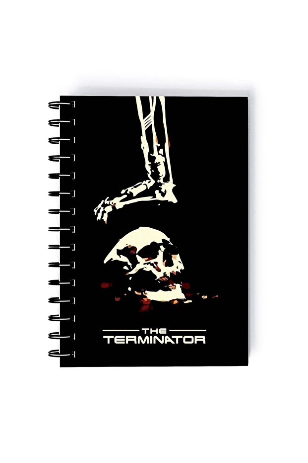 Printed Spiral A5 Notebook Brown/Orange/Black