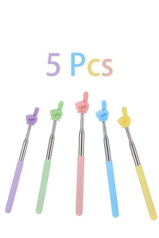 5 PCS Children Finger Reading Stick, Point Reading Pen Kindergarten Student Teacher Teaching Readin