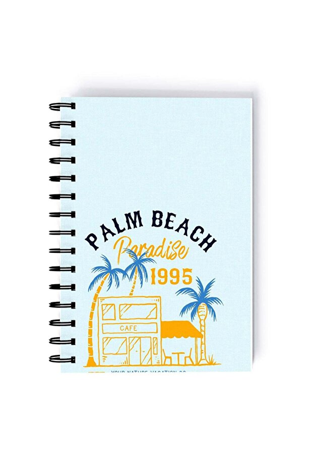 Palm Beach Design Rectangle Spiral A5 Notebook Multicolour