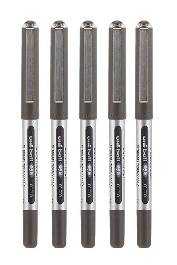 Uni-Ball Eye Micro Ub-150 Rollerball Pens - Black, Pack Of 5