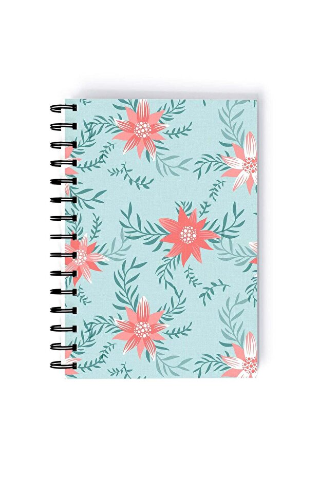 Cute Daisy Printed Rectangle Spiral A5 Notebook Multicolour
