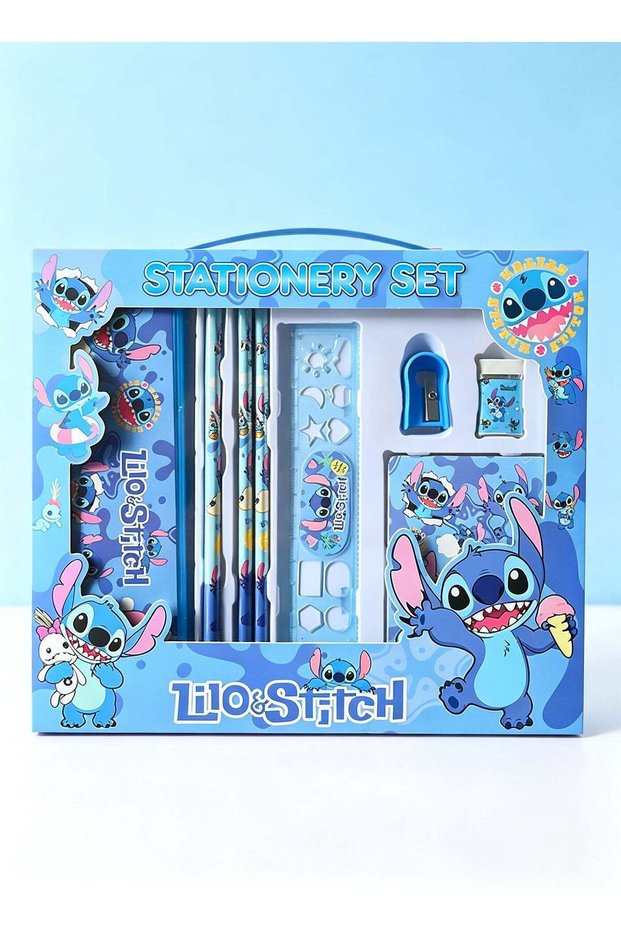 Back to School 8 PCS Stitch Student Stationery Set, School Supplies Gift Box Set, Suitable for Prim