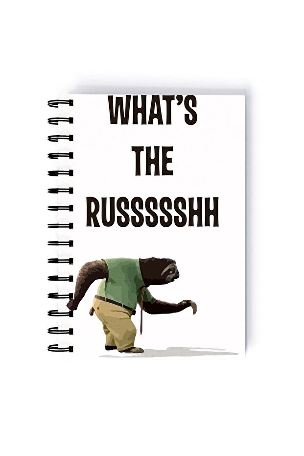 Zootopia Quote Printed Spiral A5 Notebook White/Green/Brown