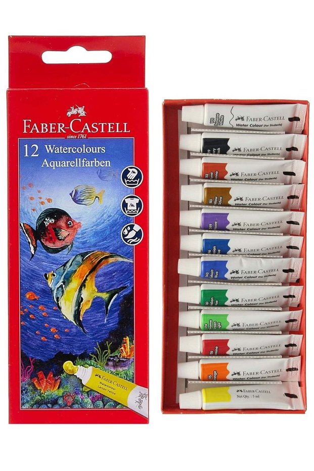 12-Piece Watercolour Tubes 5ml Content Multicolour