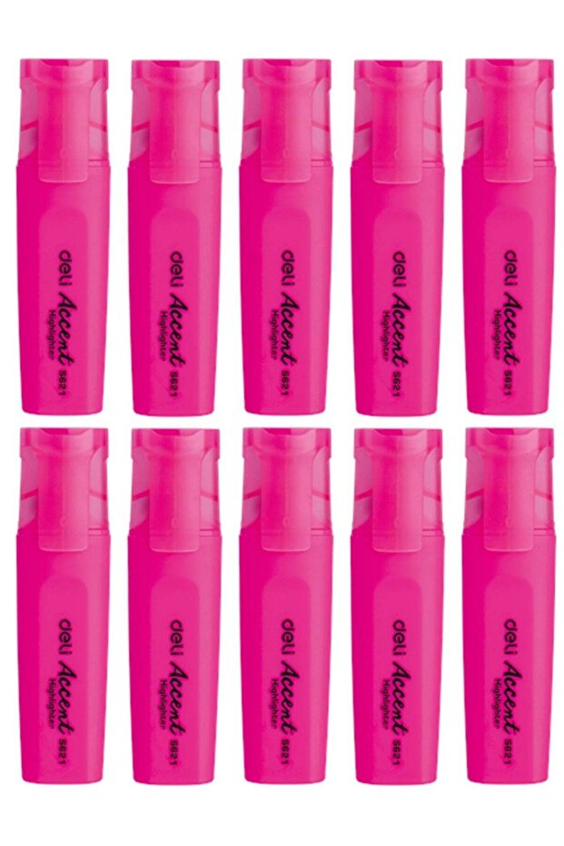 10-Piece Highlighter Pink Ink