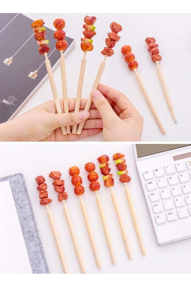 4-piece creative kebab modeling ballpoint pen set craft pen wacky style student stationery