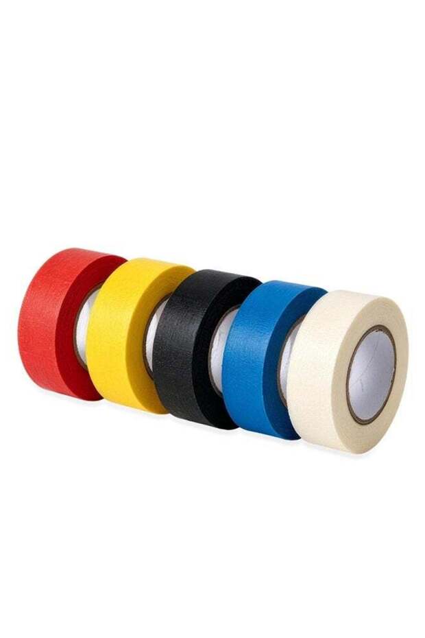 5 Rolls Colorful Masking Tape Set Writable Easy Tear Colored Tape for Crafts DIY Decor Labeling Cla