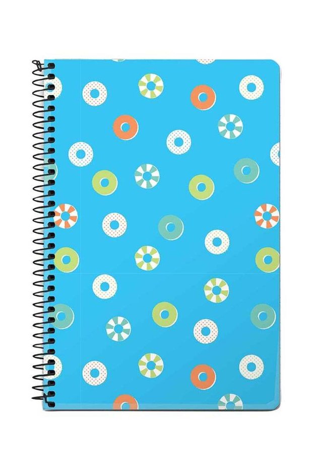 Loopy Hoops A5 Spiral Notebook Blue/White