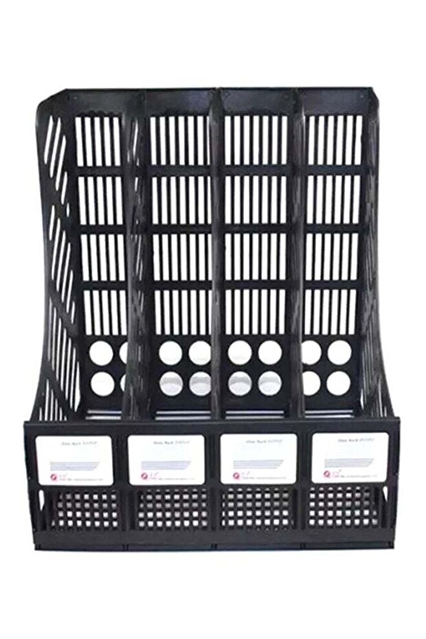 4 Slot Document Organizer Black