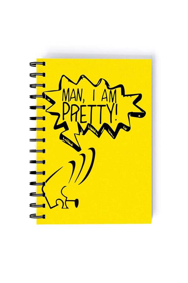 Beautiful Day Printed Spiral A5 Notebook Black/White