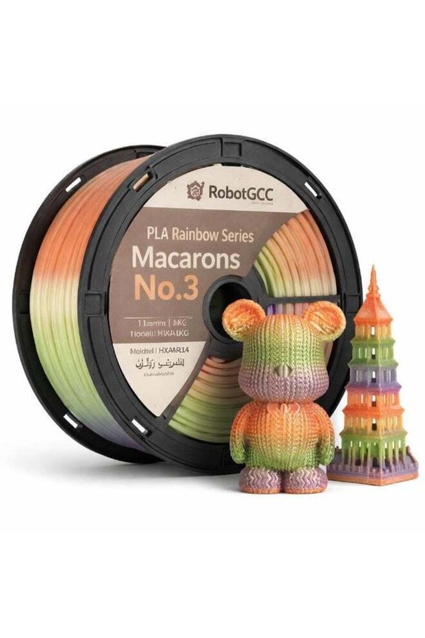 PLA Macarons Multicolor Gradient 1.75mm 3D Printing Material 1KG Spool Soft Pastel Filament Smooth