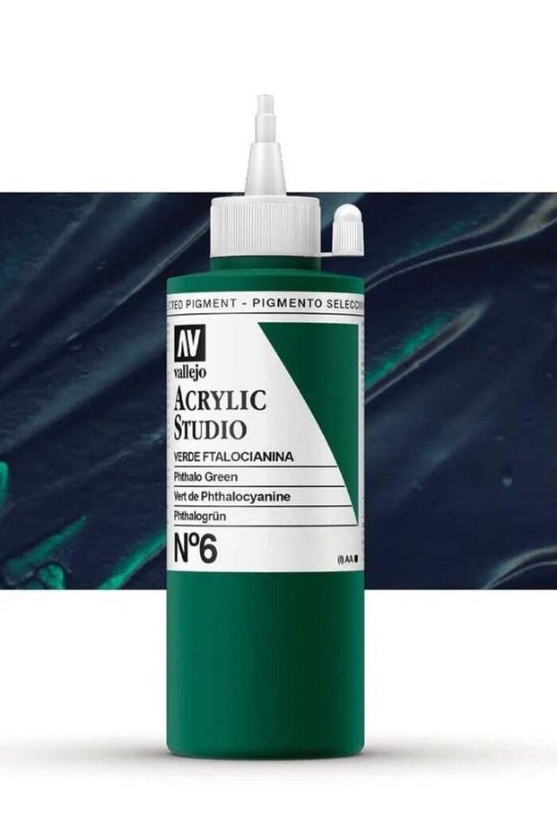 Professional Acrylic Paint for Artists & Studios – Phthalo Green, High Pigment, Smooth Coverage on