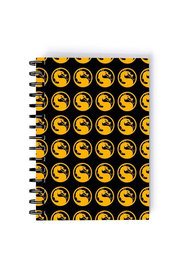 Mortal Combat Quote Printed Spiral A4 Notebook Red/White