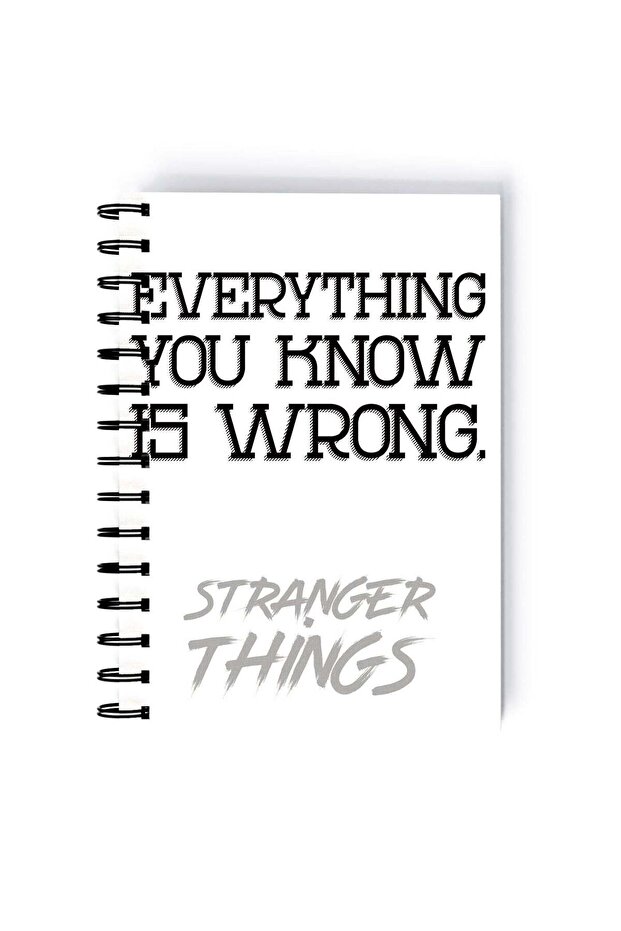 Flying Bike Stranger Things Printed Spiral A5 Notebook Black/Yellow