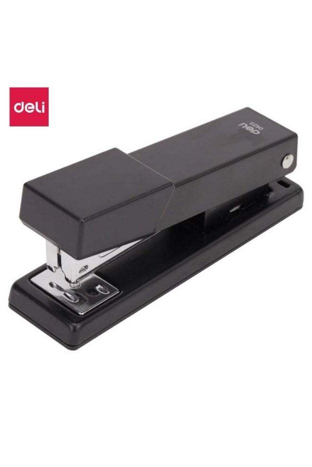Deli E0423 Stapler – 25 Sheets, Rotatable Anvil, Durable Metal Design, Black