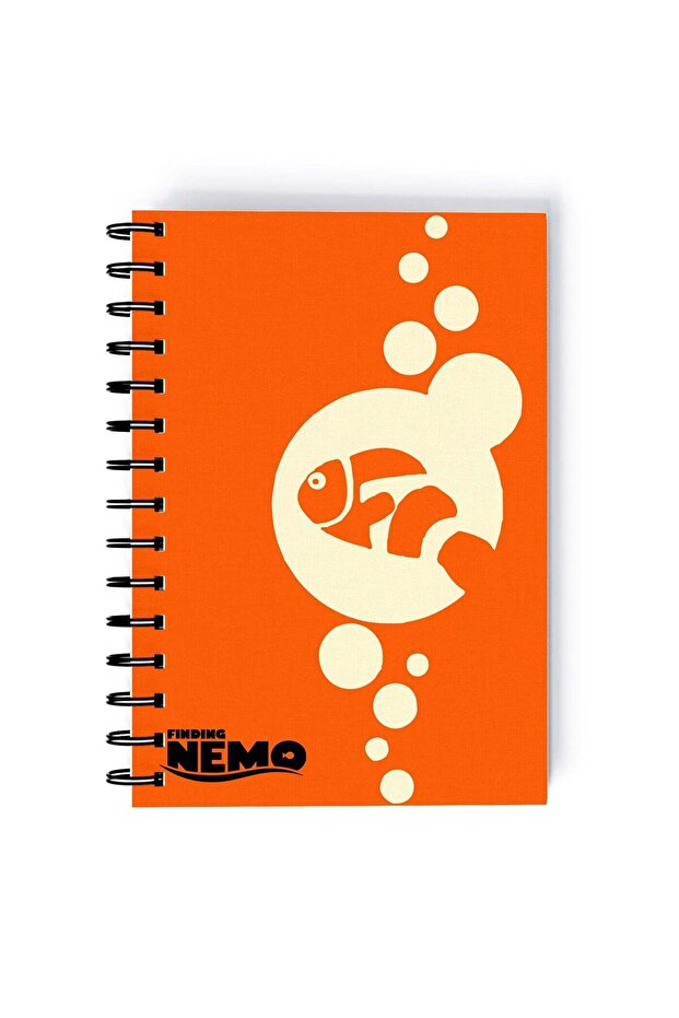 Finding Nemo Quote Printed Spiral A5 Notebook Orange/Black/White