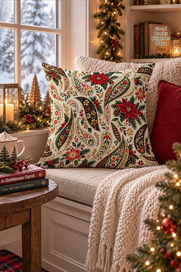 Christmas Double-Sided Printed Throw Pillow Cover 6Echd25