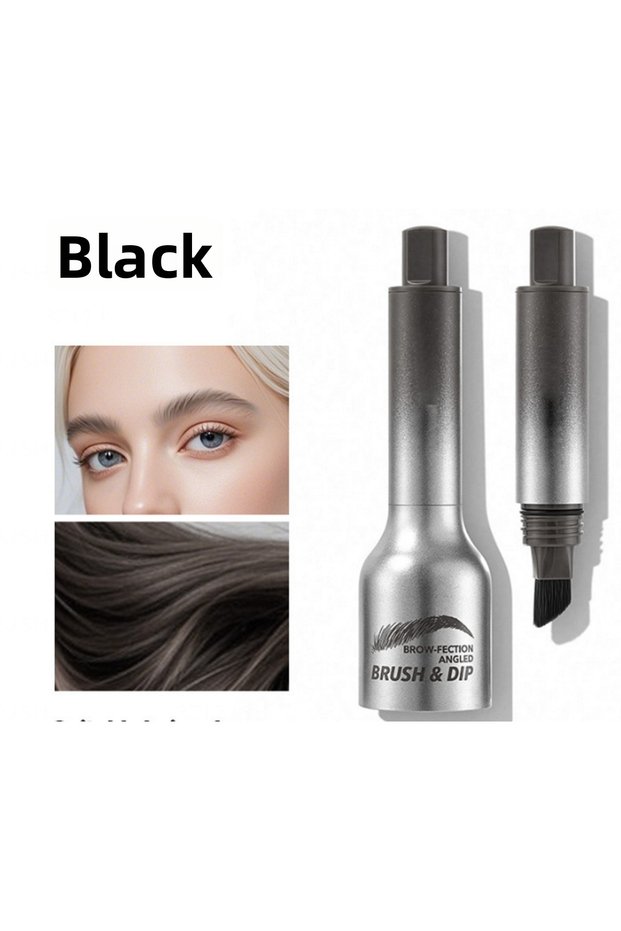 Eyebrow Pencil, Liquid Microblading Square Angle Brush Set, 3D Eyebrow Pencil, (Black)