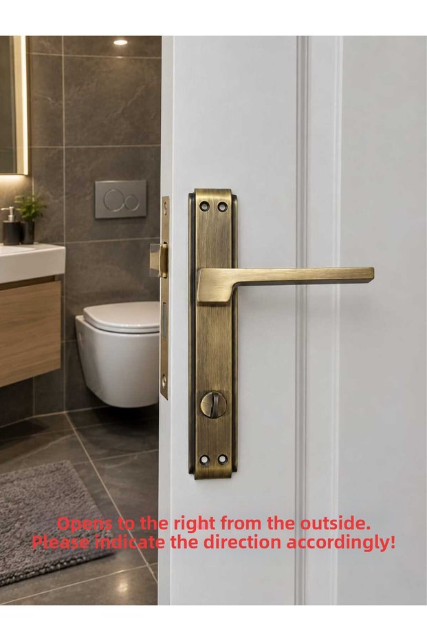 Sofuoğlu Prism Model Luxury with Mirror (Matte Antique Yellow) Bathroom-Wc (Left) Door Handle Aluminum / Steel