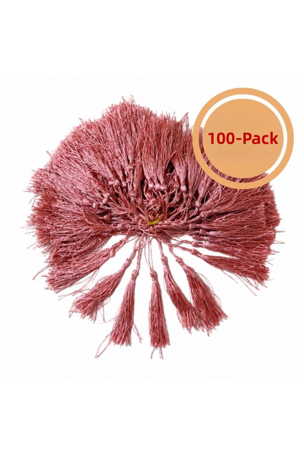 Rope Tassel Salmon 100 Pack Prayer Beads Bookmark Kep Accessory Decoration Design Ornament