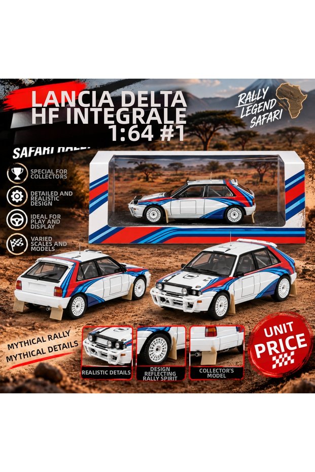 1/64 Lancia Delta Hf Integrale Safari Rally 1992 # 1 (Price Is for One Item)