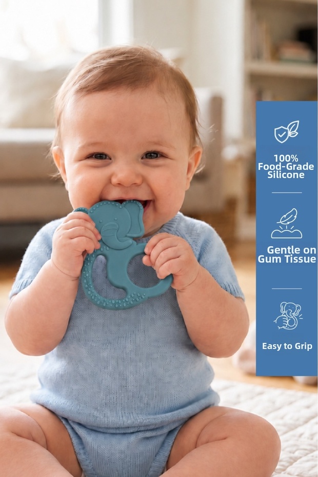 Silicone Elephant Teether - Bpa Free