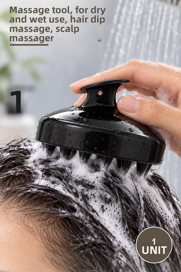1 Piece Hair Soothing Shower Comb – Massage Tool, Dry and Wet Use, Hair Dip Massage, Scalp Massager