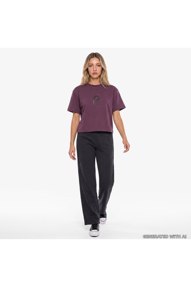 Regular Fit Women's Black Sweatpants