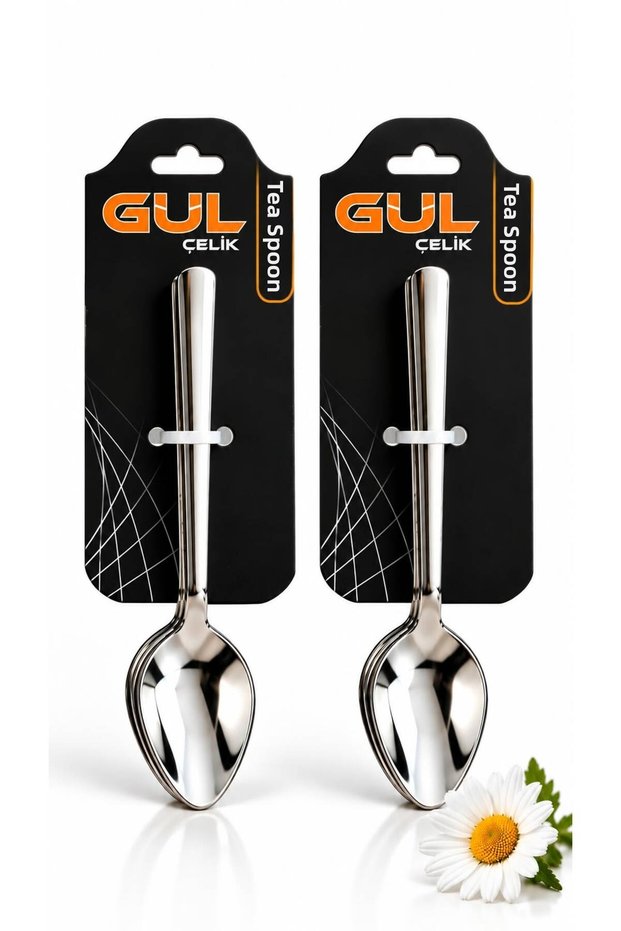 12 Pieces Plain Model Teaspoon Stainless Steel