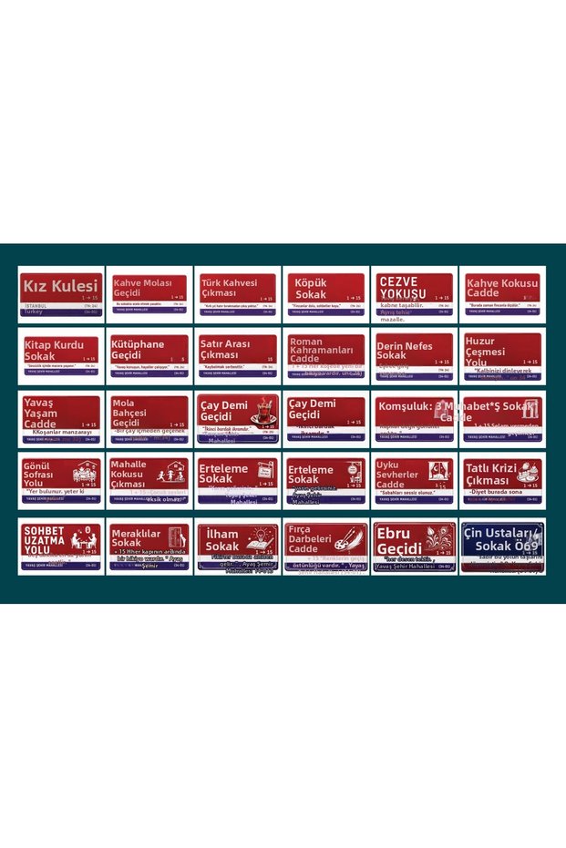 Street Signs Themed Postcard Set (10X15 cm 30 Pieces)