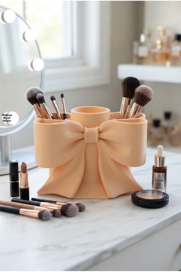 Bow Detailed Organizer Makeup Brush Holder