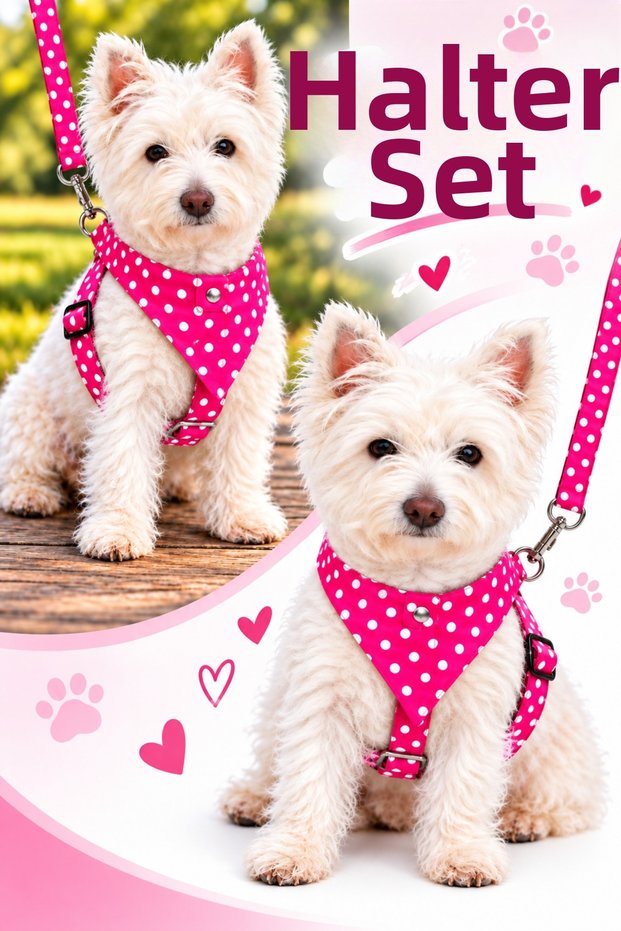 Adjustable Scarf, Chest Harness and Travel Strap Set of 3