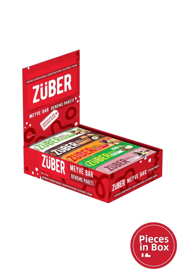 Fruit Bar Trial Pack 40g X 12 (Pistachio, Hazelnut, Peanut, Vanilla, Apple)