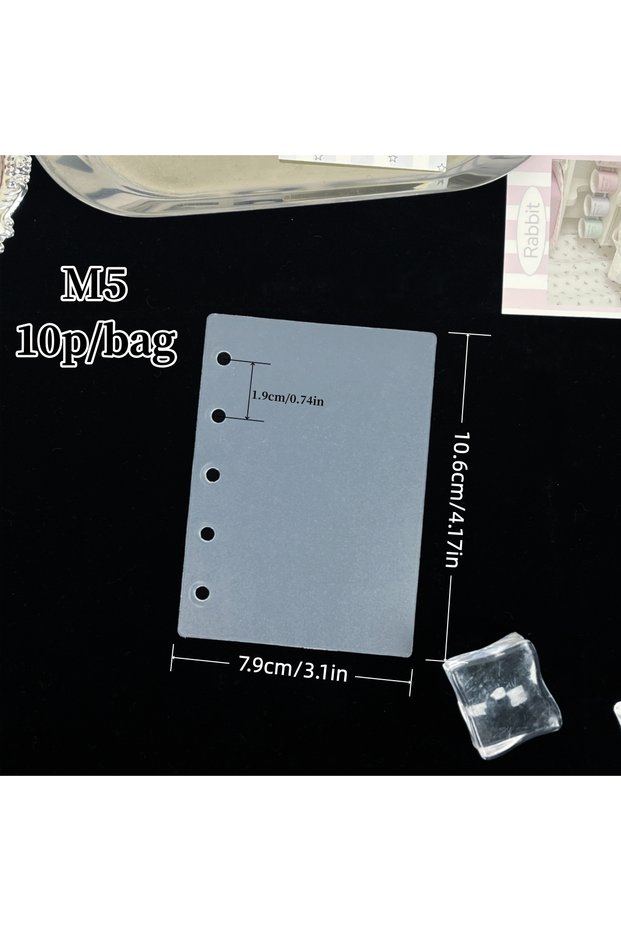 M5 Db 10Pcs 5/10/15Pcs/Bag A5/A6/A7/M5 Loose-Leaf Dividers, Semi-Transparent Frosted Dividers, Irreg
