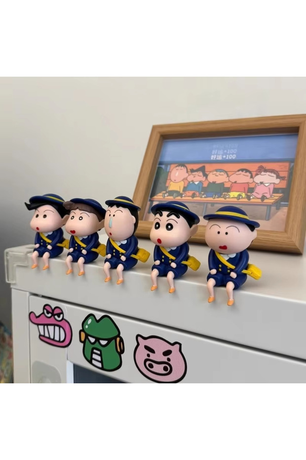 Bandai complete set 5 pcs In Stock Animexiaoxin Ornament Desktop Decoration Cute Living Room Tv Cabi