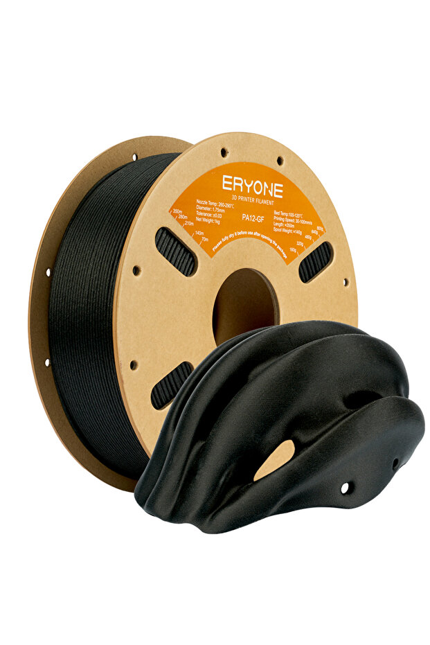 pa12 black Eryone 1KG Nylon-GF 3D Printer Filament - High Stiffness, Heat Resistant, For Functional