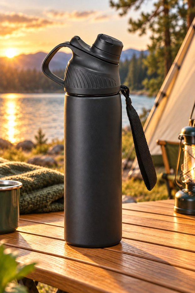 Steel Water Bottle, Thermos, Flask 600ml