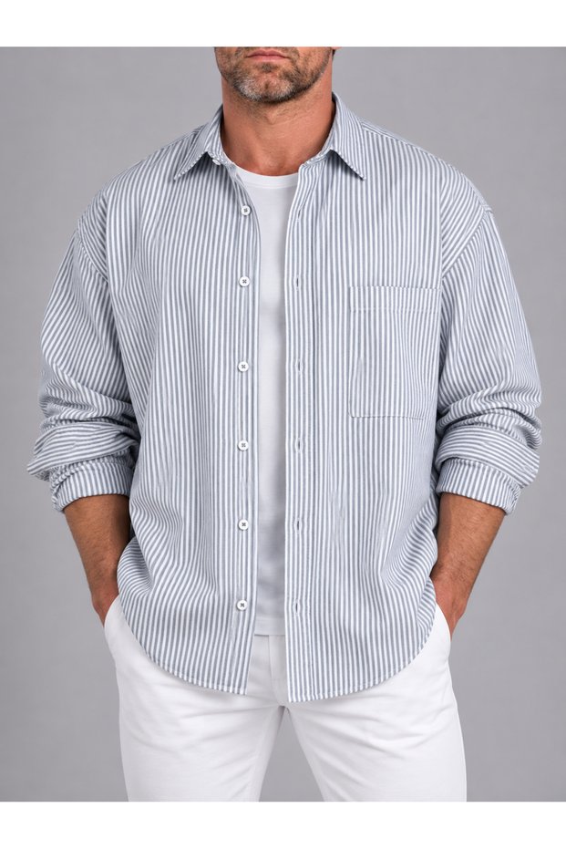 Essential Oversize Striped Shirt