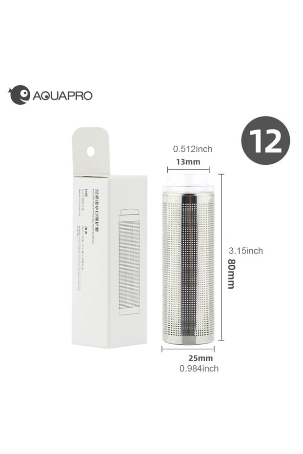12mm 2pcs Inflow Inlet Filter Stainless Steel Mesh Net Guard Fish Tank Aquariums Accessories Intake