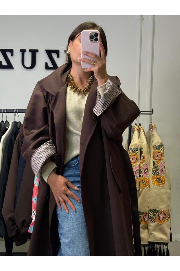 Women's Lina Belted Oversize Women's Trench Coat