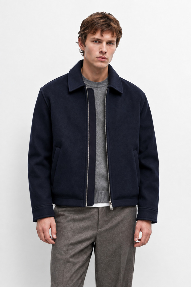 Men's Regular Fit Quilted Premium Imported Fabric Cashmere Jacket