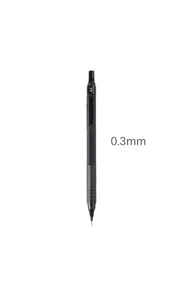 Black 0.3mm 0.3/0.5/0.7/0.9/2.0mm Mechanical Pencil Low Center of Gravity Metal Drawing Special Penc