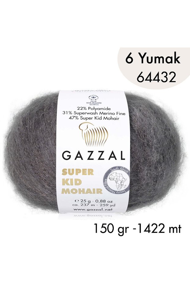 Super Kid Mohair 64432 - 6 Yumak 150 Gr
