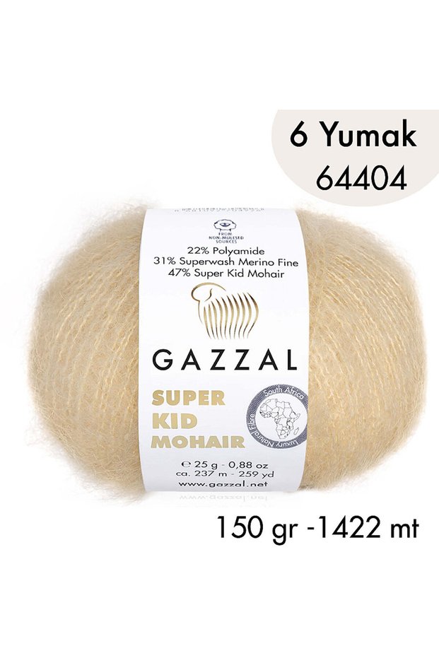 Super Kid Mohair 64404 - 6 Yumak 150 Gr