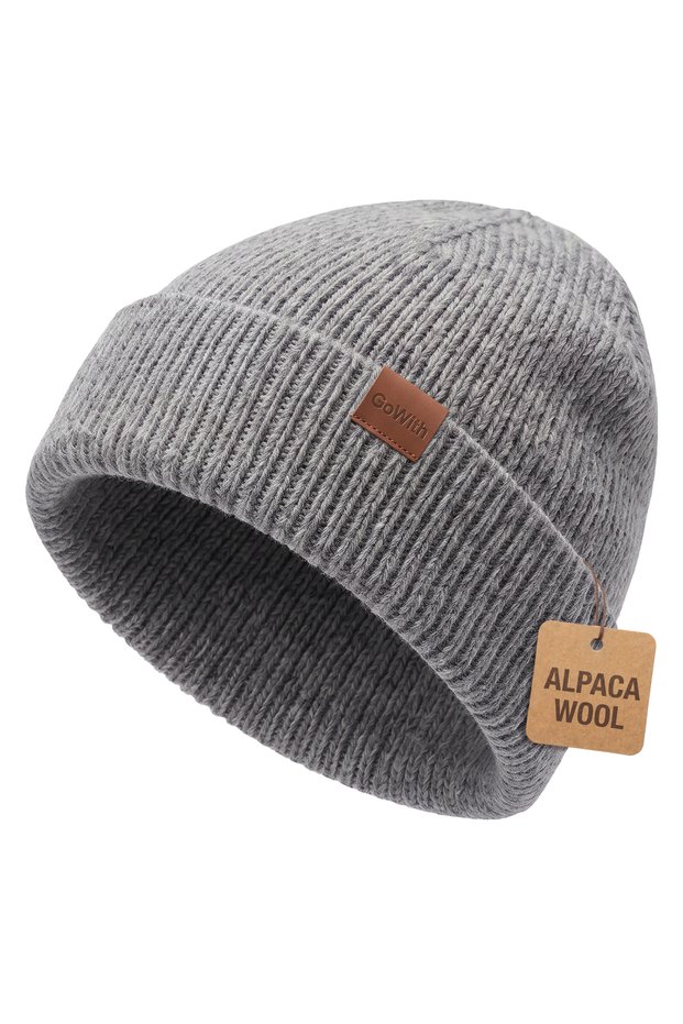 Unisex Alpaca Wool Folded Plain Beret