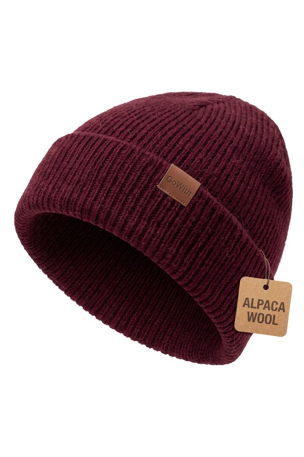 Unisex Alpaca Wool Folded Plain Beret