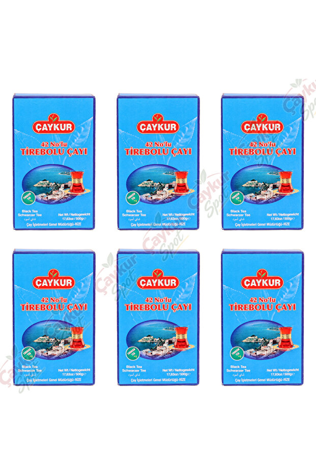 42 No'Lu Ti̇rebolu Tea 500 Gr X 6 Pieces Box Packaging 100% Turkish Tea
