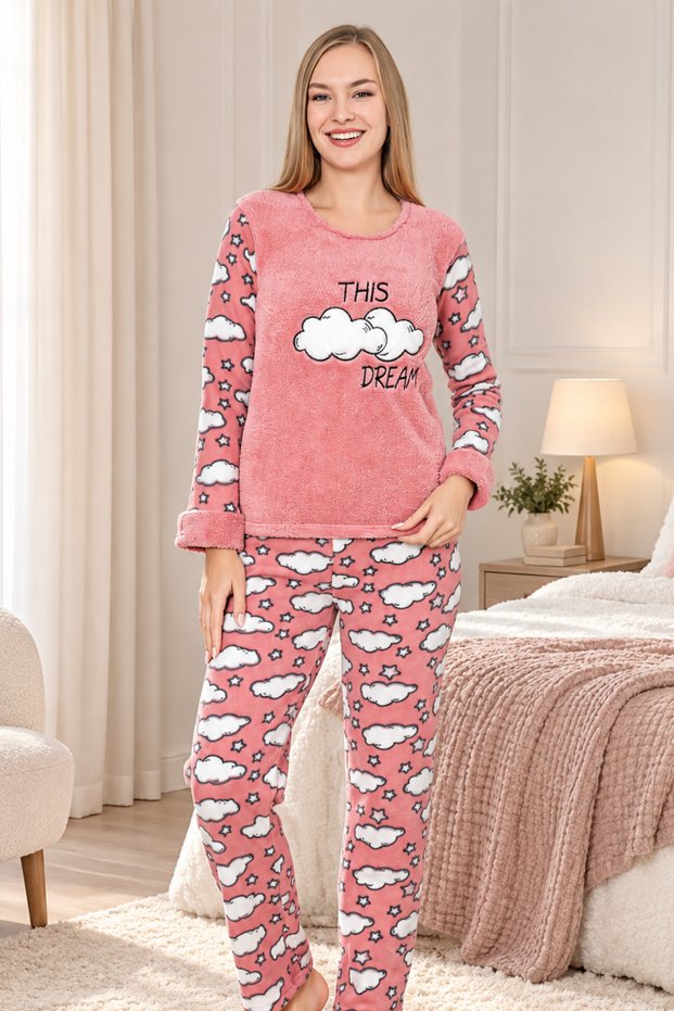 Winter Fleece Pajama Set 8039